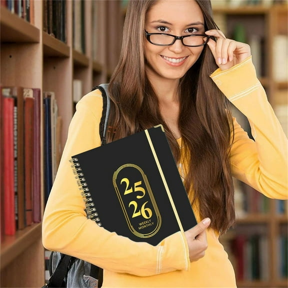 Notebook X1 Daily Planner 20252026 July 2025 2026 Planner Hard Cover Calendar Planning Book with Tabs Notes Pages 6.3" X 8.4" Academic Weekly&Monthly School Organizer for Students