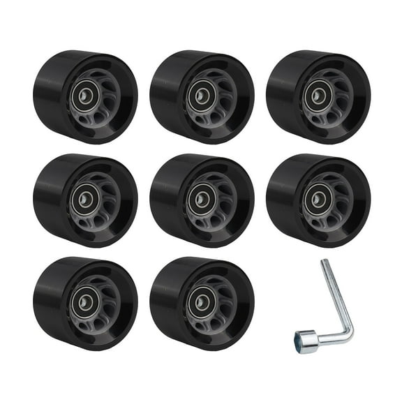 8Pcs Roller Skate Wheels 58*39/32Mm For Double-Row Roller Skates Quad Skateboard Gray (92A) Fangkenuo