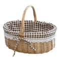 thumbnail image 5 of Cesta de almacenamiento tejida de ratán para llevar a mano Cesta de picnic tejida de mimbre para exteriores Cesta de regalo de mano Cesta tejida de ratán, 5 of 5