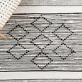 thumbnail image 6 of SAFAVIEH Striped Kilim Kalysta Striped Cotton Area Rug, Ivory/Black, 6' x 6' Square, 6 of 8