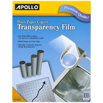 Apollo VPP100CE-A 8.5 in. x 11 in. Plain Paper Transparency Film - Black on Clear (100/Box)