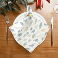 thumbnail image 2 of Satin Polyester Napkins - 20x20 InchSingle-Sided Printed Napkins, 1-Piece/4-Piece/6-Piece Set, DIY Personalized Table Setting，Cute Simple Dinosaurs, 2 of 8