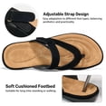 thumbnail image 4 of Ecetana Women's Flats Sandals Walking Thong Sandals Summer Beach Flip Flops with Adjustable Strap, 4 of 8