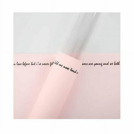 Panda Superstore Single Rose Packaging Bag Flower Wrapping Paper - Gift Bouquet Bag, Light Pink - 20 Piece