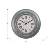 Clocks - 30 Round - Large Oversized - Wall Clock - Antique Blue - Transitional