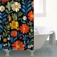 thumbnail image 4 of Pioneer Flower Floral Print Pattern Shower Curtain 84"x72" ,Bathroom Decorative Shower Curtains Set with 12 Hooks,Modern Waterproof Washable Shower Curtain, 4 of 6