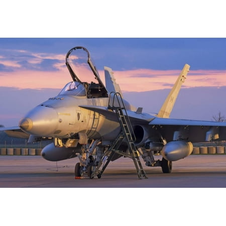 Royal Canadian Air A Royal Canadian Air Force Cf-188 Hornet Preparing for a Night Takeoff from Romania Print Wall Art By Stocktrek Images ()