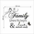 thumbnail image 6 of Luolandi Family Wall Stickers Removable For Bedroom Living Room Decoration Wall DecalsQuote Art Decal Mural Paper Butterfly Vines Home D, 6 of 9