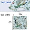 thumbnail image 7 of GZHJMY Set of 4 Vintage Pomegranate Fruit Tree Peacock Bird Palm Leaf Exotic Chinoiserie Pattern Cloth Napkins Washable Polyester Dinner Napkins 20"X20" for Dining Table Wedding Party Fall Holidays, 7 of 7