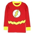thumbnail image 2 of DC Comics Flash Boys' Tight Fit 2 Piece Long Sleeve Sleep Shirt Pajama Pant Set, 2 of 7