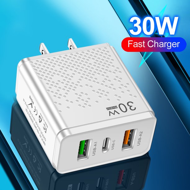 Adaptador de cargador de 3 puertos Cargadores de teléfono móvil de la UE de EE. UU. Para Xiaomi Samsung iPhone 14 Ndcxsfigh Para estrenar