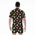thumbnail image 2 of Glaze Donut Pattern Short Sleeve Men'S Rompers, Food Lover Casual Summer Jumpsuits Outfit, 2 of 4