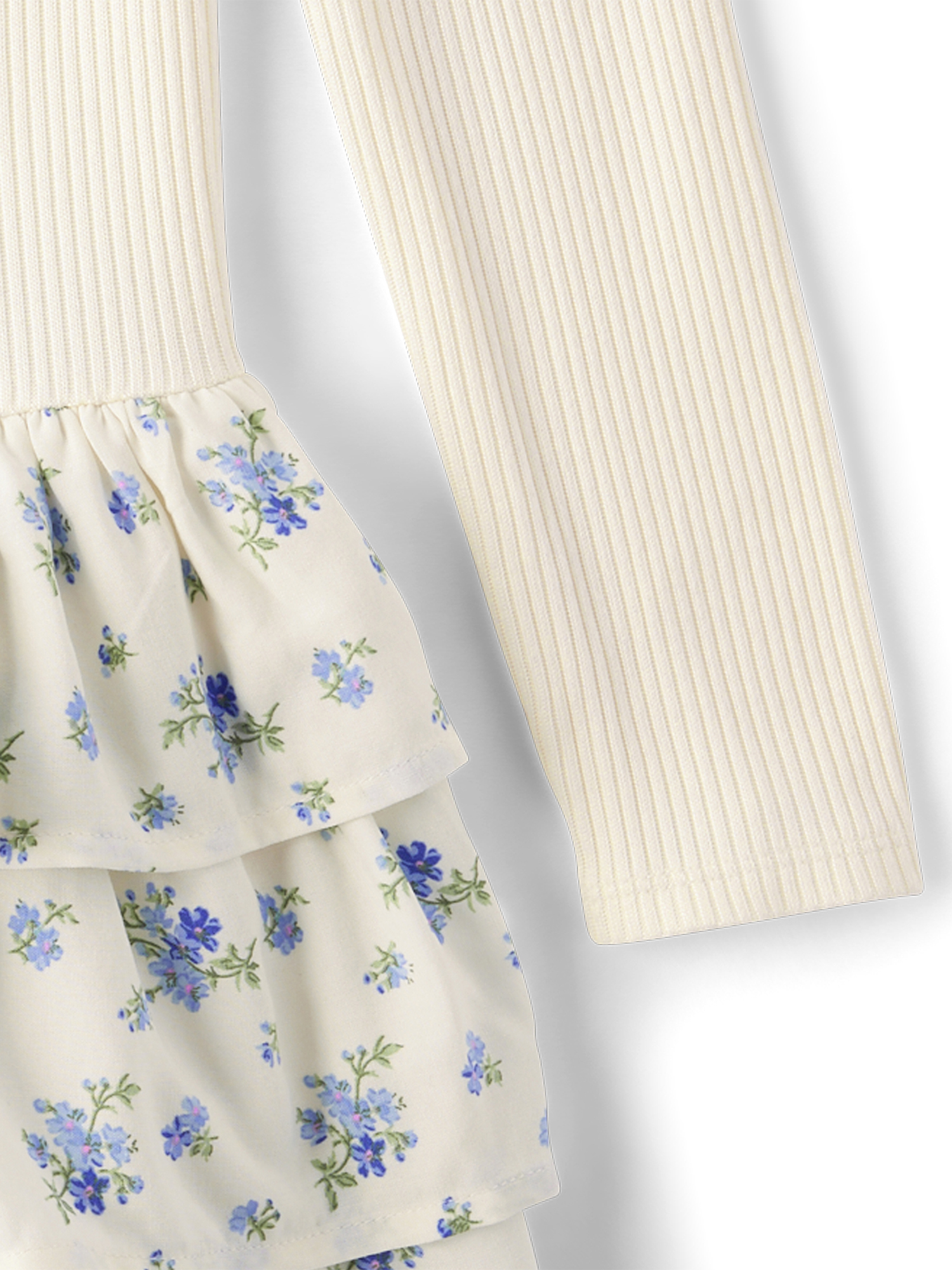 The Children's Place Girls Long Sleeve Floral Tiered Drop Waist Dress, Sizes XS-XXL