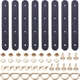 thumbnail image 6 of 4 Sets Leather Metal Connector Buckles Purse Suspension Clasp Handbag Chain Link Clasps Leather Strap Fastener D Ring Screws Leather Craft Purse Hardware Supplies 3.7×0.5inch Brown DIY, 6 of 9