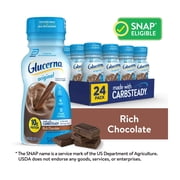 Glucerna Original Diabetic Protein Shake, Rich Chocolate, 8 fl oz Bottle, 24 Count