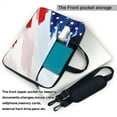 thumbnail image 3 of ZNDUO Patriotic Usa Flag Paintbrush Pattern Laptop Bag, 13 inch Business Casual Durable Laptop Backpack, 3 of 8