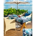 thumbnail image 5 of nqOlkjepod Coastal Ocean Outdoor Tablecloth with Umbrella Hole & Zipper, Summer Vintage Colorful Coral Rectangle Table Cover 60x84 Inch, Dining Waterproof Table Cloth Protector for Patio/Party, 5 of 7