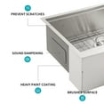 thumbnail image 4 of 30" L  X 21" W Farmhouse Stainless Steel Kitchen Sink Ledge Workstation Apron-front 18 Gauge Single Bowl Farm Kitchen Sink With Accessory Kit, 4 of 8