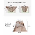 thumbnail image 5 of Marble Brown Sheer Waterfall Valance Curtains for Window, Modern Abstract Ink Painting Luxury Rod Pocket Sheer Topper Swag Curtains for Living Room, Kitchen 38.5"W x 47.2"L, 2 Panels, 5 of 7