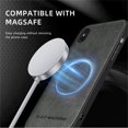 thumbnail image 5 of Allytechgroup Magnetic for iPhone XS/X Case, Compatible with MagSafe Support Magnetic Car Phone Mount PU Leather Slim Phone Case for Women Men for iPhone XS/X, Gray, 5 of 10