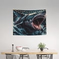 thumbnail image 2 of Goofa Wave Chain Shark Pattern Wall Tapestry for Bedroom ,29x37 Inch Tapestry Wall Hanging Bedspread Tapestry Boho Tapestry, 2 of 8