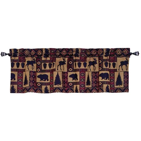 Cabin Pine Lodge Wildlife Window Valance Walmart Com