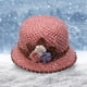 thumbnail image 4 of Gorro de lana de punto con flores para mujer, protección auditiva, para personas mayores, invierno 2023, 4 of 4