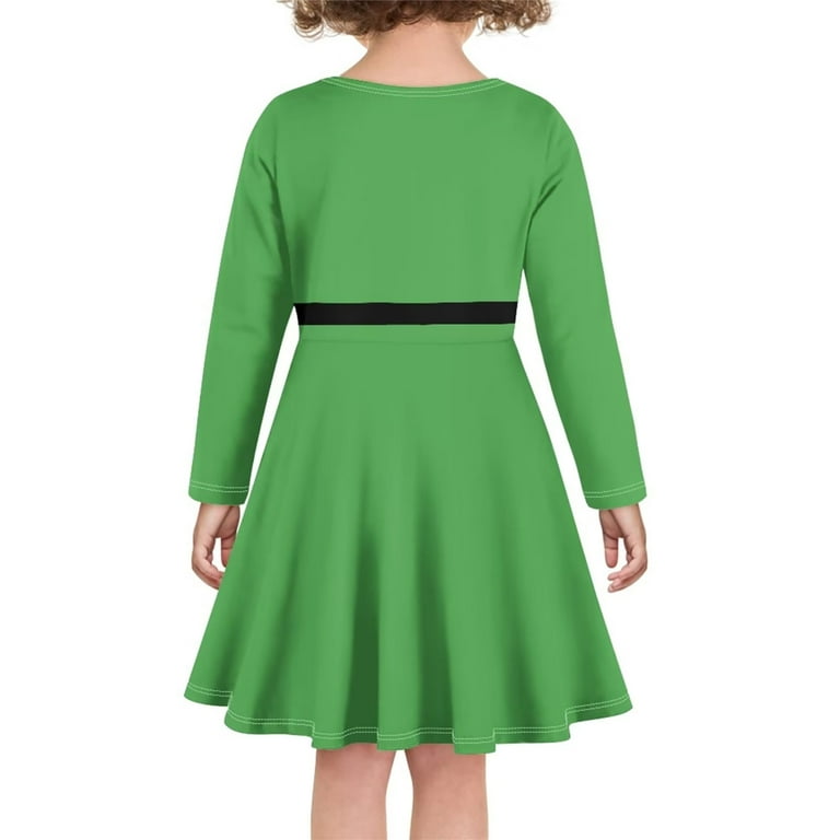green skater dress with sleeves Velvet Stardust Dress – Buy Elegance main image 0