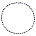 thumbnail image 5 of Everly Women's 33ct TGW Created Blue and White Sapphire Sterling Silver Tennis Necklace, 5 of 10