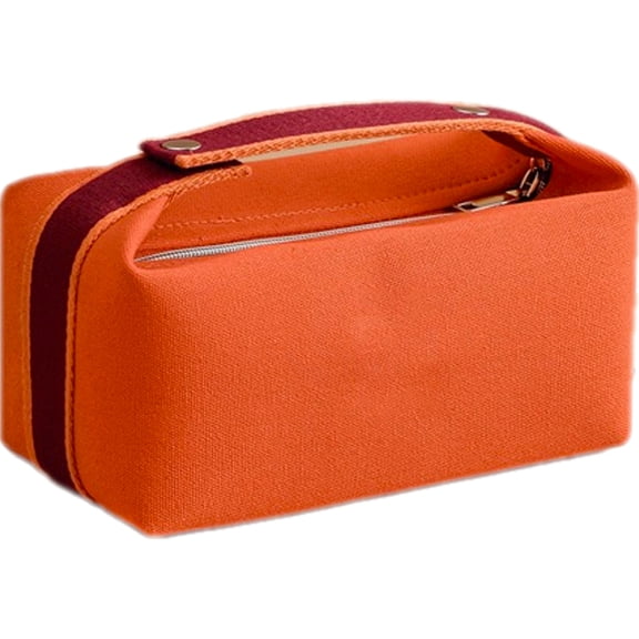 Fammart Travel Makeup Bag, Waterproof Canvas Cosmetic Bag Make Up Organizer Case for Women, Large Toiletry Bag Skincare Pouch for Toiletries Accessories Brushes