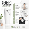 thumbnail image 4 of YUJING SUPERLIFE 20oz Stainless Steel Protein Shaker Bottle with Storage & Whisk Ball Set（white）, 4 of 5