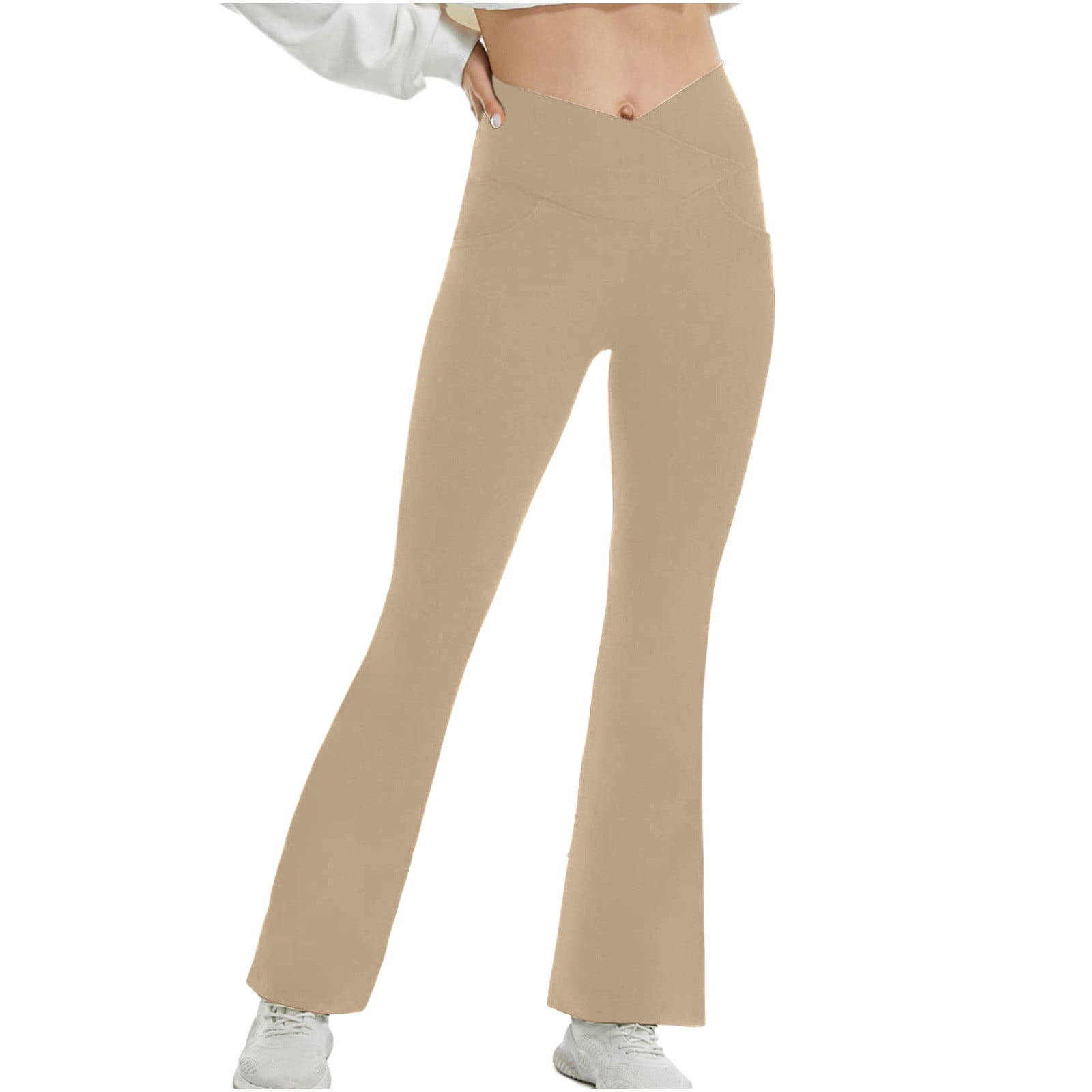 Reduce Price Hfyihgf Women's Bootcut Yoga Pants-Flare Leggings for Women  High Waisted Crossover V-Back Workout Lounge Bell Bottom Jazz Dress  Pants(Dark Gray,L) 