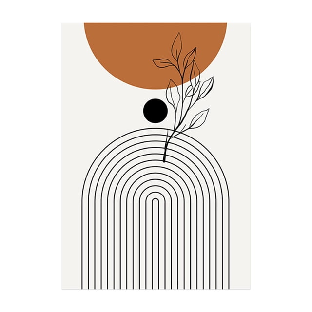 pintura de la lona Impresiones en lienzo, accesorios para cuadros de pared, línea de arte bohemio, impresiones para baño, arte de pared minimalista para baño, oficina, , A (sin marco) Fanmusic pintura de la lona