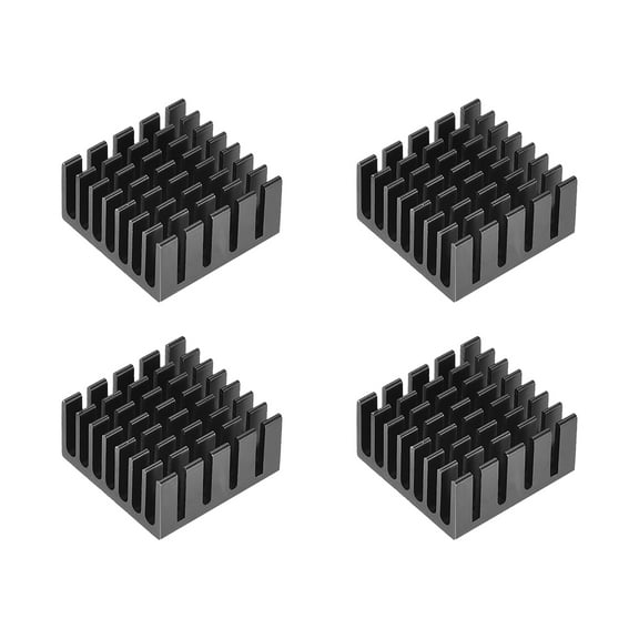 10x20x20mm Black Aluminum Heatsink Thermal Adhesive Cooler for Cooling 3D Printers 4Pcs