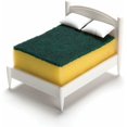 thumbnail image 1 of Soporte para esponja de cocina de 2 piezas, cama de almacenamiento de toallitas de esponja creativa, estante de almacenamiento de estropajo en forma de cama, escurridor de cocina, 1 of 5