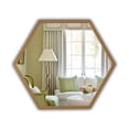 thumbnail image 3 of CHLOE's Reflection Contemporary Maple Finish Hexagon Framed Wall Mirror 24" Width, 3 of 6