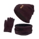 thumbnail image 1 of Gorro de invierno, conjunto de bufanda, forro interior de forro suave, gran cálido, gorro de punto elástico, calentador de cuello elástico para - Vino rojo Soledad Sombrero Bufanda y Guantes, 1 of 5