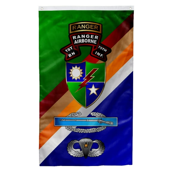 Cayyon Custom Old Scroll Badge Flag 3x5Feet Military Banner with 2 Brass Grommets