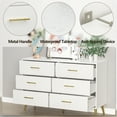 thumbnail image 6 of FURNIWAY 6-Drawer Bedroom Dresser with Wide Drawers and Metal Handles, Wood, 6 of 6