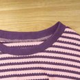 thumbnail image 6 of Girls Striped Sweater Cotton Knit Crew Neck Pullover Tops Girls Casual Fall Winter Clothes, 5-16, 6 of 7