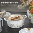thumbnail image 7 of CAROTE 5QT Cast Iron Dutch Oven with Gloves and Pot Pad, 9.5Inch Round Soup Pot, Nonstick Cookware for Baking, Roasting, Braising & Cooking, Dual Handles,White, 7 of 7