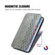 thumbnail image 4 of KAIYANG Funda de cuero con estampado de rombos para teléfono Honor Magic5, funda tipo billetera a prueba de golpes, funda con tapa y soporte para teléfono, estilo F Honor Magic5 gris, 4 of 5