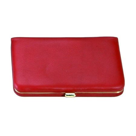 Slim Framed Business Card Case Wallet in Genuine Leather