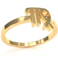 thumbnail image 2 of Virgo Zodiac Sign Ring In Solid 14k Yellow Gold, 2 of 6
