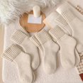 thumbnail image 7 of OYXSER 5 Pairs Womens Solid Mid Calf Socks, Elastic Cuff Warm Soft Fit Suitable for All-Day Wear, 7 of 7