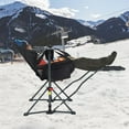 thumbnail image 6 of Heated Hammock Swing Chair with Footrest, High Back, Cup Holder, Side Pocket & Power Bank, Portable Outdoor Relaxation Seat (1 Pack), 6 of 7