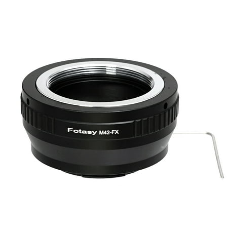 Image of Fotasy Adjustable M42 42mm Screw Mount lens to Fuji X Adapter Compatible with Fujifilm X-Mount Cameras X-A5 X-E1 X-E2 X-E3 X-H1 X-M1 X-Pro1 X-Pro2 X-Pro3 X-T1 X-T2 X-T3 X-T4 X-T10 X-T20 X-T100 X-T30