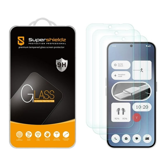(3 Pack) Supershieldz Designed for Nothing Phone 2a Plus/ 2a Tempered Glass Screen Protector, Anti Scratch, Bubble Free