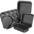 thumbnail image 4 of 5-Piece Black Nonstick Carbon Steel Bakeware Set for Oven Kitchen Baking, 4 of 5