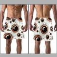 thumbnail image 3 of luoweisi Men's Beach Shorts Quick Dry Swim Trunks with Mesh Lining Halloween Eyeballs S, 3 of 5